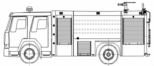 湖北江南重汽豪沃泡沫消防車結構圖片 湖北江南重汽豪沃泡沫消防車結構圖片