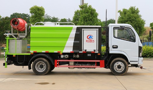 藍牌灑水車價格查詢_國六東風小福瑞卡5噸抑塵車廠家價格-程力抑塵車