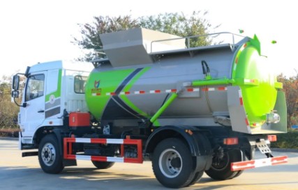 東風KL5國六9m3圓罐餐廚垃圾車圖片 東風KL5國六9m3圓罐餐廚垃圾車圖片