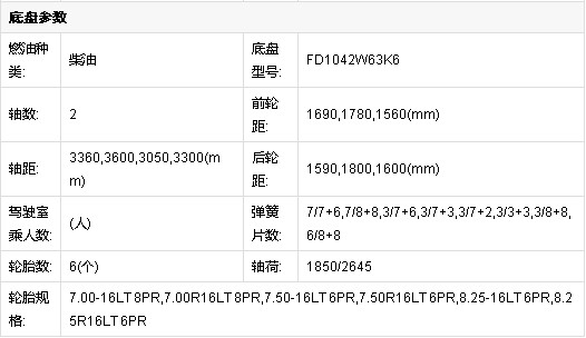 國六飛碟奧馳藍牌勾臂垃圾底盤技術參數 國六飛碟奧馳藍牌勾臂垃圾底盤技術參數
