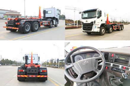 國六東風柳汽乘龍前四后八勾臂垃圾車 國六東風柳汽乘龍前四后八勾臂垃圾車