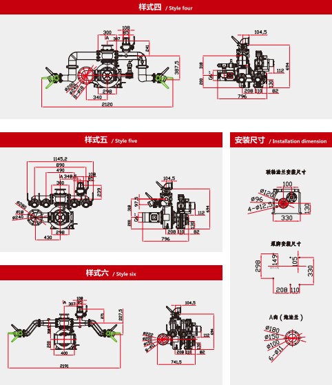 CB10/60-XZ車(chē)用消防泵安裝尺寸圖 CB10/60-XZ車(chē)用消防泵安裝尺寸圖