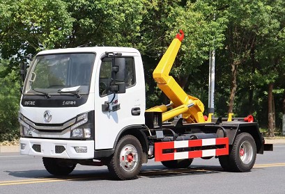 國六東風多利卡藍牌勾臂垃圾車圖片 國六東風多利卡藍牌勾臂垃圾車圖片