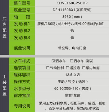 國六東風(fēng)天錦12.5方灑水車 國六東風(fēng)天錦12.5方灑水車