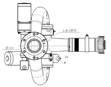 中聯(lián)重科灑水車電動遙控水炮安裝尺寸圖 中聯(lián)重科灑水車電動遙控水炮安裝尺寸圖