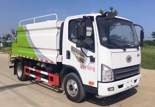 解放招財虎藍牌7方灑水車_同銳通牌CAA5042TDYC6型多功能抑塵車