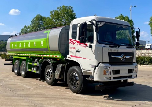 國六東風D3V前四后八灑水車_東風前四后八28.5方灑水車